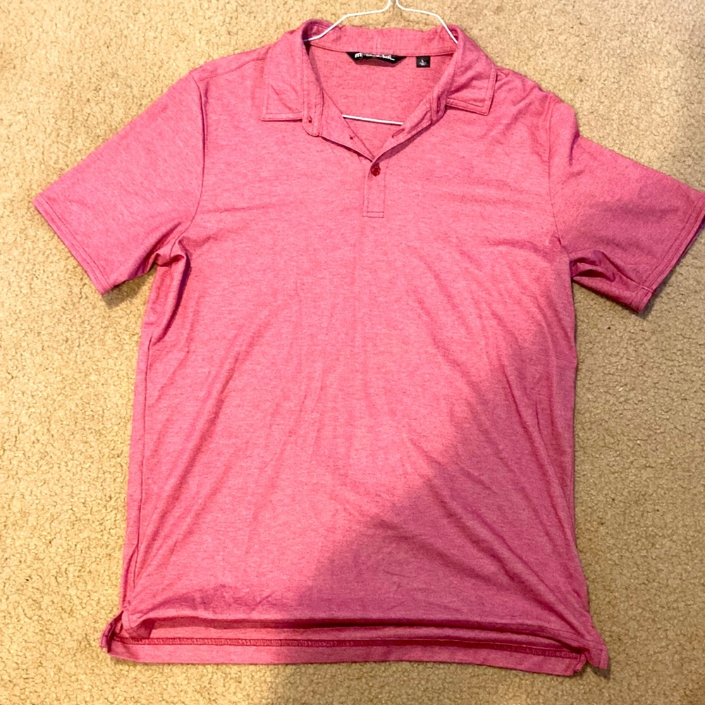 Light Red Golf performance collar tee from Travis Mathew! Worn only once!